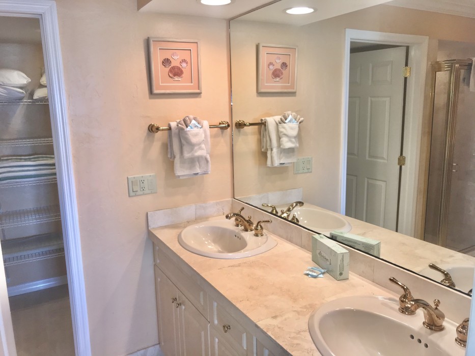 The master bathroom