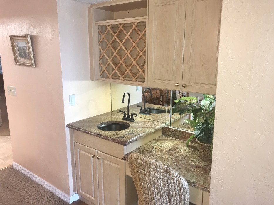 The wet bar