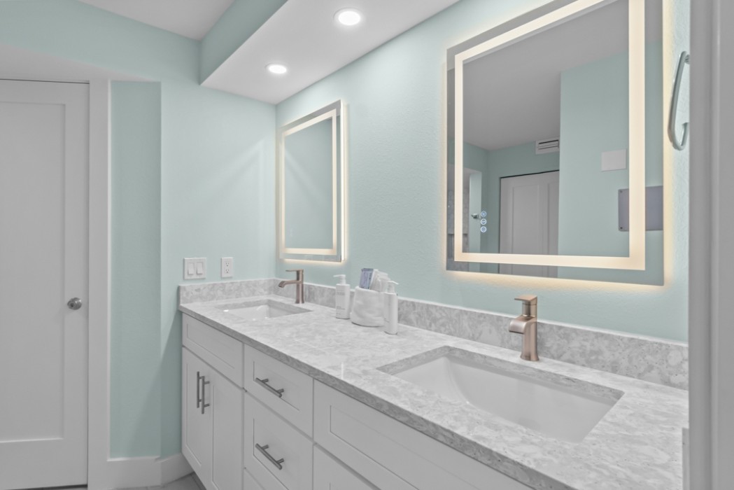 Master bathroom with double vanity