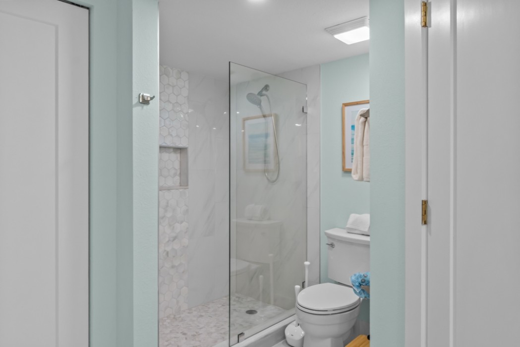 Master bathroom with walk-in shower